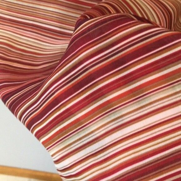 shower curtain one striped print burgundy tan mix colors bathroom ty Pennington - Picture 4 of 16